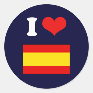 Spain Flag Classic Round Sticker