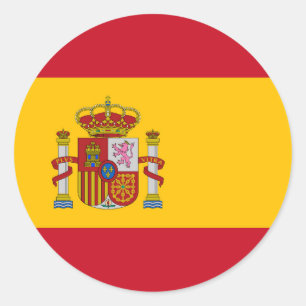 Spain Flag Classic Round Sticker