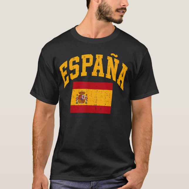 Spain Flag Espaa Vintage T-Shirt (Front)