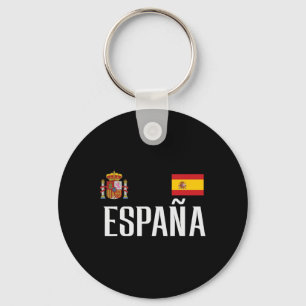 Spain Flag Espana Footbyll Soccer Fan Men Women Ki Keychain