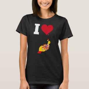Spain Flag for Lanzarote  I Love Lanzarote T-Shirt