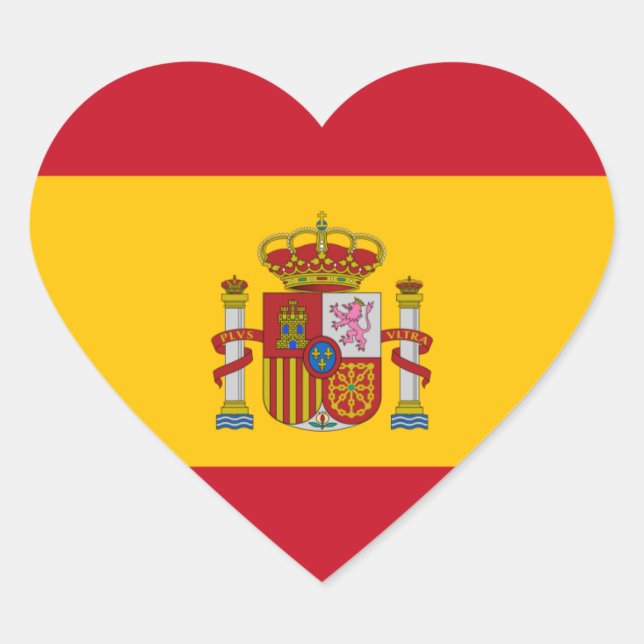 spain flag heart sticker (Front)