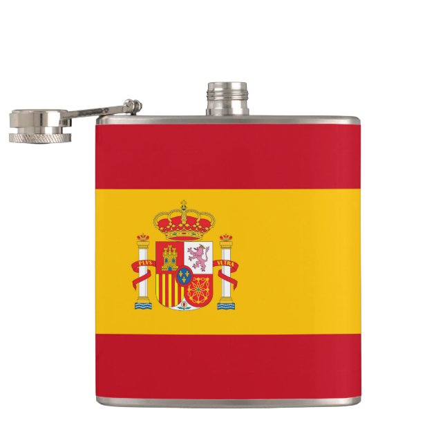 Spain flag hip flask (Opened)