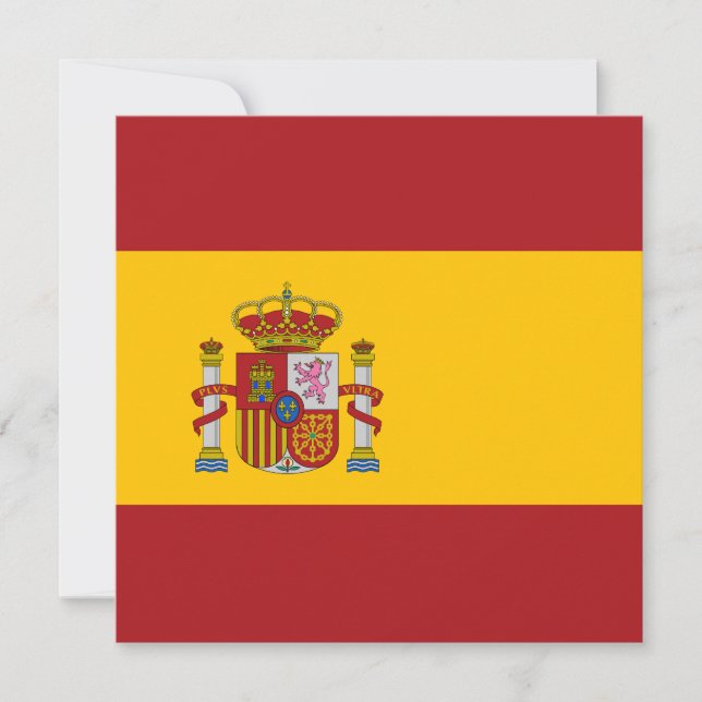 Spain Flag Invitation (Front)