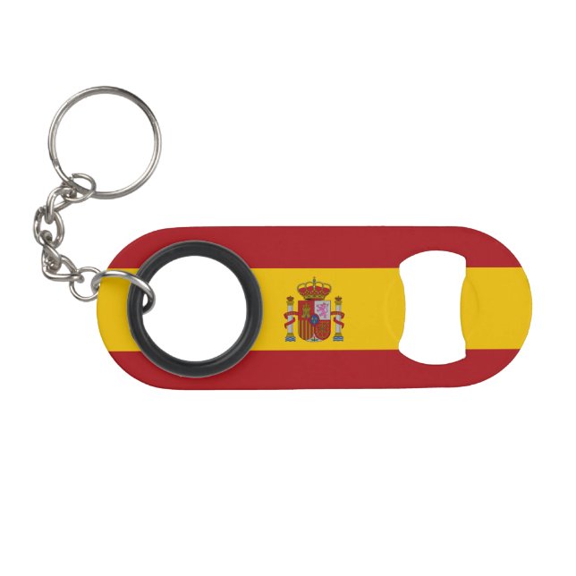 Spain Flag Keychain Bottle Opener (Front (Horizontal))
