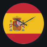 Spain Flag Large Clock<br><div class="desc">Spain Flag</div>