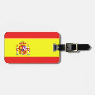 Spain flag luggage tag
