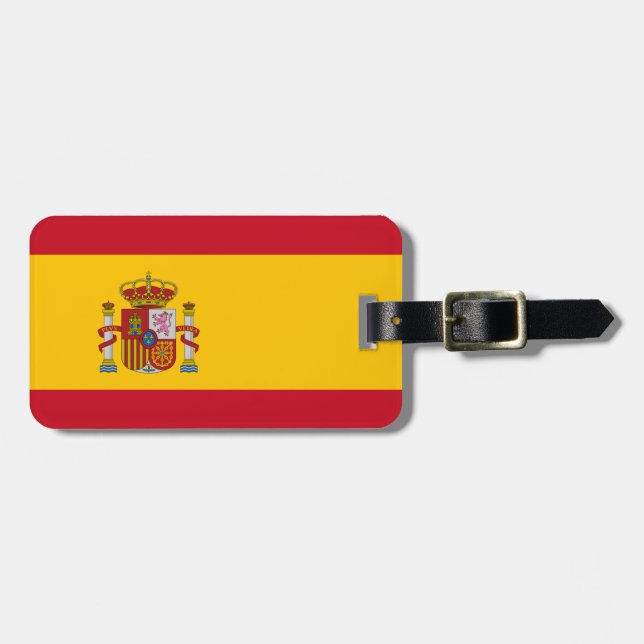 Spain Flag Luggage Tag (Front Horizontal)