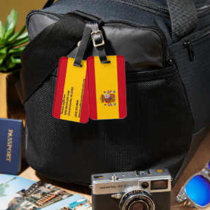Spain flag luggage tag
