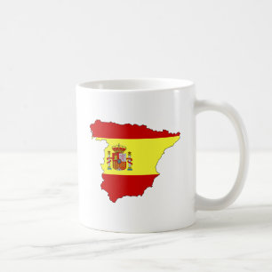 Spain Flag Map full size Coffee Mug