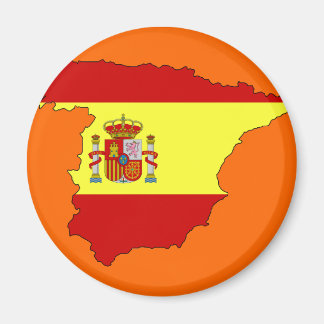Spain flag map magnet