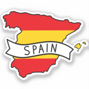 Spain Flag Map Patriotic Spanish Pride World Cup