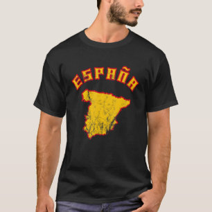 Spain Flag Outline Spain Travel Spain Pride Spania T-Shirt