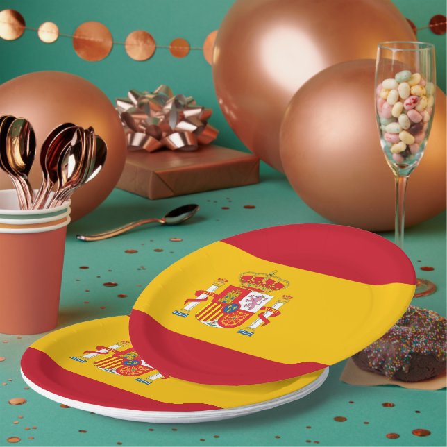 Spain flag paper plate (Multi)