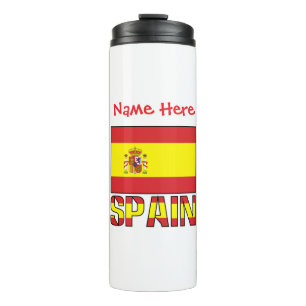 Spain Flag Personalized Thermal Tumbler