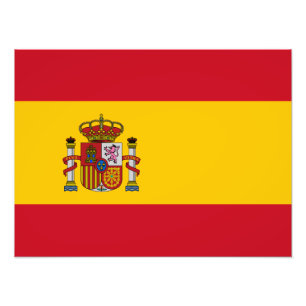 Spain flag photo print