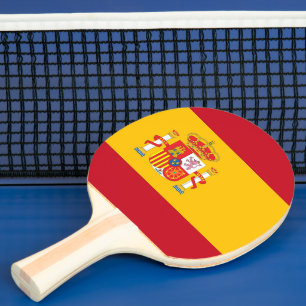 Spain flag ping pong paddle