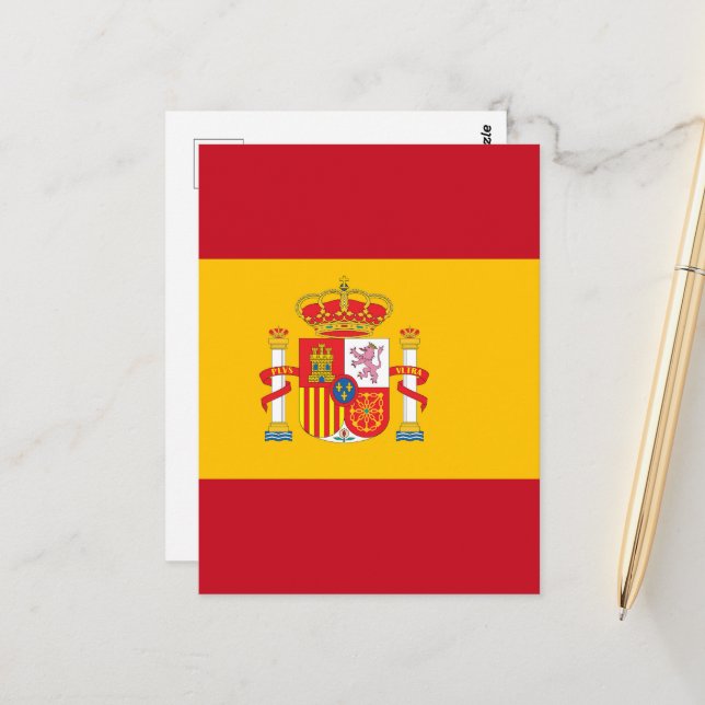 Spain flag postcard (Front/Back In Situ)