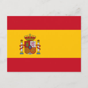 spain flag postcard