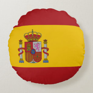 Spain Flag Round Pillow