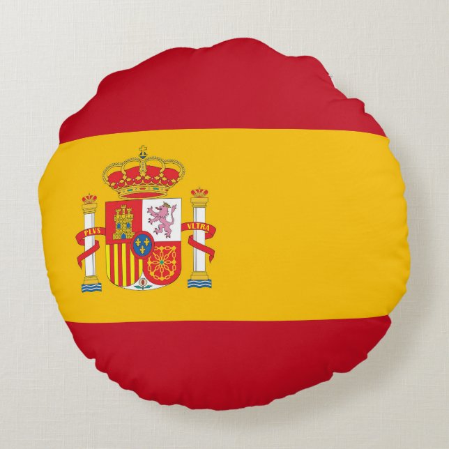 Spain flag round pillow (Back)