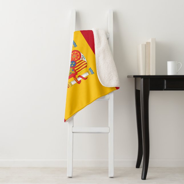 Spain flag sherpa blanket (In Situ)