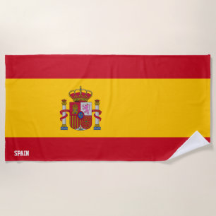 Spain Flag Splendid Patriotic Beach Towel