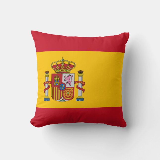 Spain Flag Throw Pillow (Front)