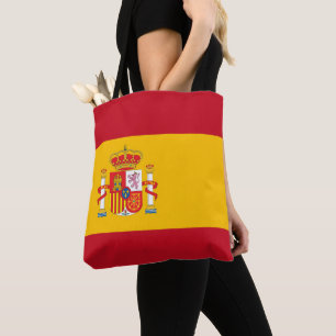 Spain flag tote bag