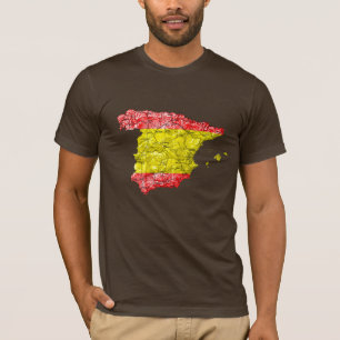 Spain Flagcolor Map T-Shirt
