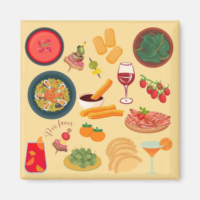  Spain Food Magnet (Front)
