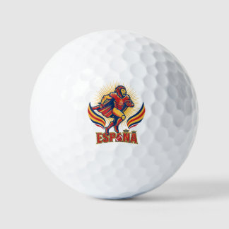 Spain Football Lion Hero National Pride Action Art Golf Balls