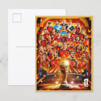 Spain football team champions 2026 gifts postcard