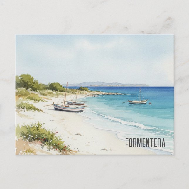 Spain Formentera Travel Postcard (Front)