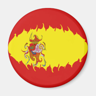 Spain Gnarly Flag Magnet