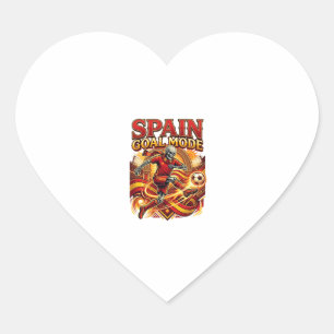 Spain Goal Mode Skeleton Striker Nations Streetwea Heart Sticker