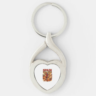 Spain Goal Mode Skeleton Striker Nations Streetwea Keychain