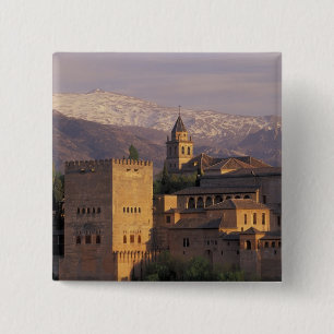 Spain, Granada, Andalucia The Alhambra, 2 Inch Square Button