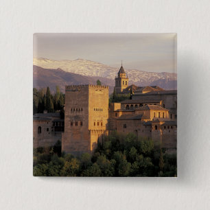 Spain, Granada, Andalucia The Alhambra, 2 Inch Square Button