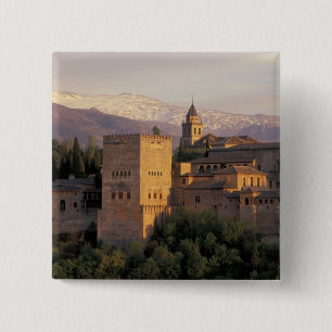 Spain, Granada, Andalucia The Alhambra, 2 Inch Square Button