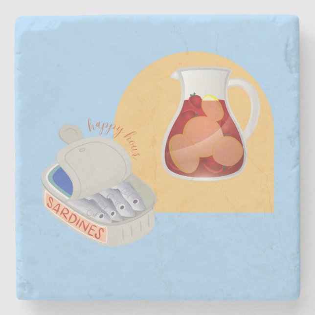Spain Happy Hour Stone Coaster (Front)