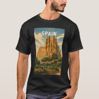 Spain Illustration Travel Art Vintage