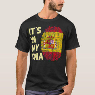 Spain In My DNA Spanish Flag Team Spain birthday T-Shirt