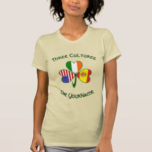 Spain Ireland USA Shamrock Personalized Women’s T-Shirt