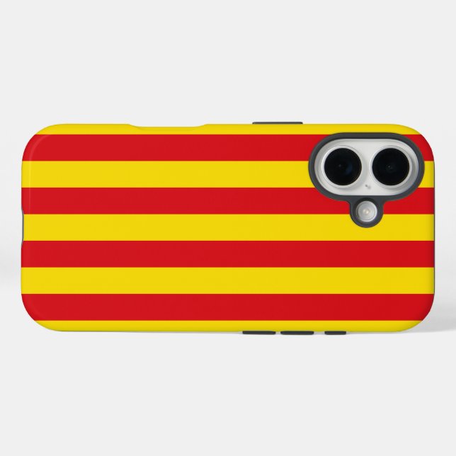 Spain: La Senyera Catalonia Flag Case-Mate iPhone Case (Back (Horizontal))