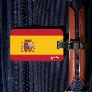 Spain Luggage Tags, patriotic Spanish Flag Luggage Tag
