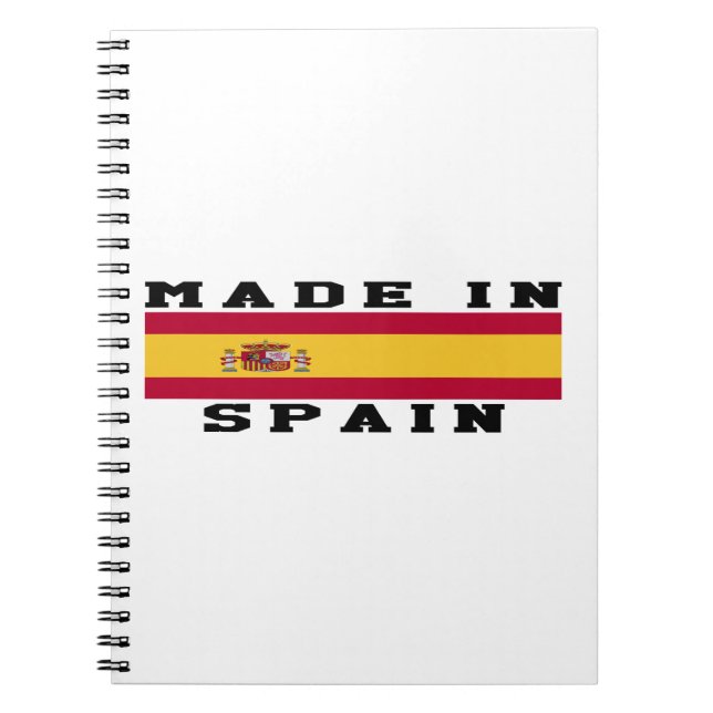 Spain Made In Designs Notebook (Front)