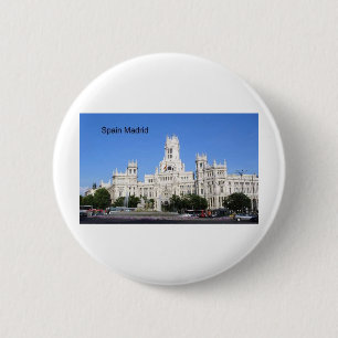 Spain, Madrid City Hall Plaza de Cibeles (St.K) 2 Inch Round Button