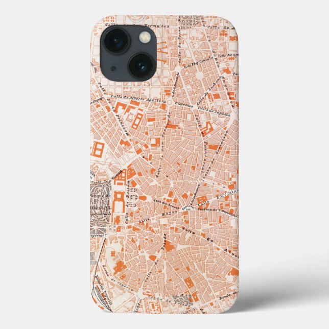 Spain: Madrid Map, C1920 Case-Mate iPhone Case (Back)