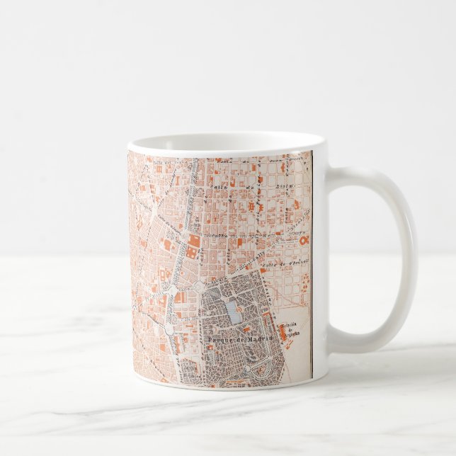 Spain: Madrid Map, C1920 Coffee Mug (Right)